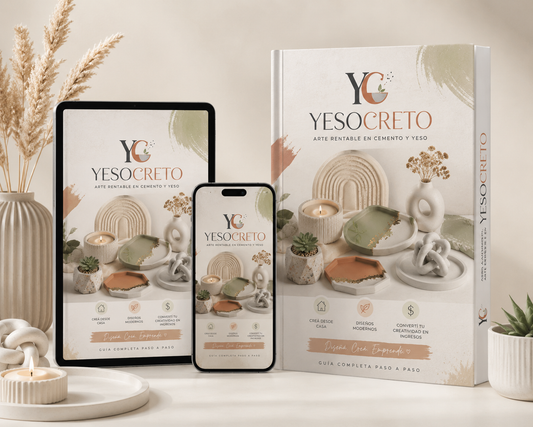 Metodo "YESOCRETO" Arte Rentable en Yeso y Cemento+ 6 Bonos incluidos🎁
