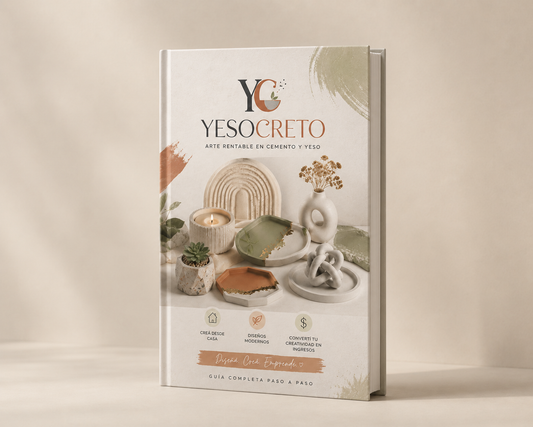 Metodo "YESOCRETO" Arte Rentable en Yeso y Cemento+ 6 Bonos incluidos🎁
